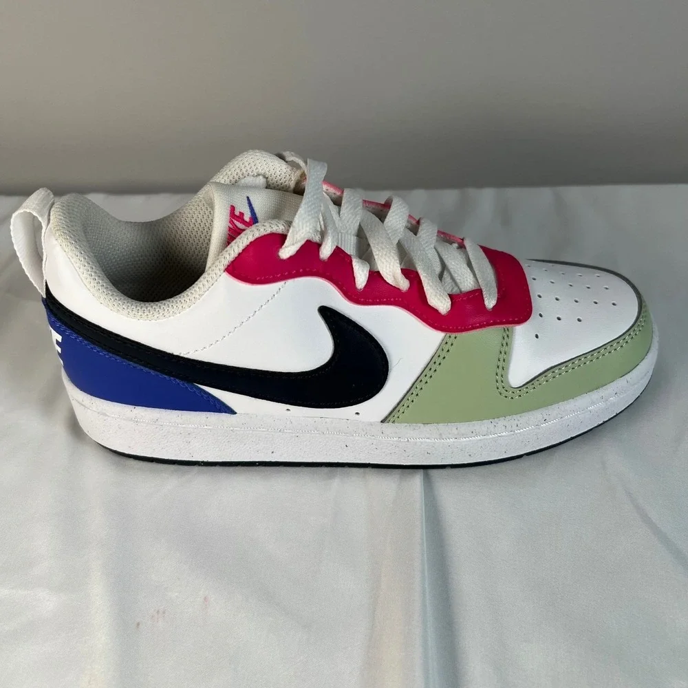 Nike Y3.5 Court Borough Low Recraft GS Honeydew Pink Ultramarine NWOB White Blue